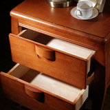 现代卧室实木床头柜时尚简约抽屉储物柜 木质抽屉收纳柜木床边柜