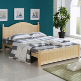 实木床单人床1.2双人床1.5米1.8米欧式床公主床简约儿童床储物床