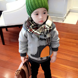 小孩很忙品牌新品外套  韩版男童加绒加厚恐龙图案童装