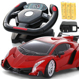 男孩儿童玩具汽车遥控车带方向盘小轿车无线充电电动重力感应悬空