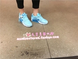 毛豆美国代购 Nike/耐克 Air max90大童款女士蓝色雪花运动鞋