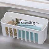 韩国昌信吸盘厨房钢丝球抹布架 刷碗海绵控水盒 洗碗巾小物收纳盒
