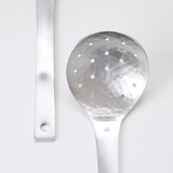 现货日本进口职人手作铝制日式锤目纹汤勺漏勺zakka餐具厨房用具