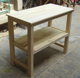 实木简易长方形小桌子书桌 多层收纳餐桌美甲台学习办公桌双层桌