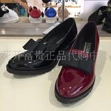 代购Teenmix/天美意6N723秋款女鞋2016新款专柜单鞋正品漆皮低跟