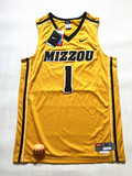 NCAA 密苏里大学 Missouri 刺绣版 twill 球衣 1号 普雷西 骚黄