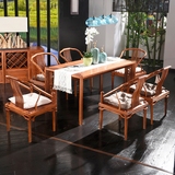 新中式红木餐桌非洲刺猬紫檀实木中式饭桌茶桌明清仿古婚房家具