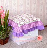 紫色公主床头柜罩 田园床头柜套 万能盖布 多用巾 韩式公主防尘罩