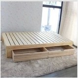 促销特价实木床实木榻榻米床日式双人床简约床架1.5米1.8宜家时尚