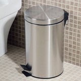 家用不锈钢脚踏 垃圾桶 12L(配塑料内桶)客厅客房厨房和卫生间筒