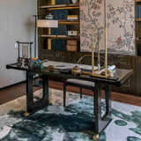 新中式书桌 样板房办公桌写字台 酒店电脑桌 书房现代简约家具