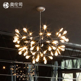 后现代艺术萤火虫吊灯创意个性客厅设计师枝树形餐厅吊灯艺术创意
