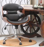 欧式实木电脑椅办公布艺皮艺转椅职员椅家用书房书桌椅子升降创意