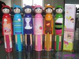 冲钻可爱折叠创意日本女孩水果娃娃广告伞 便携式雨伞 可印LOGO