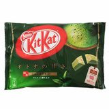 日本进口零食雀巢Nestle Kit Kat抹茶巧克力夹心威化饼 135g 12枚