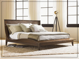 新古典实木简约做旧双人床 中式美家法式酒店公寓1.8米床卧室家具