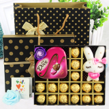 德芙巧克力心形礼盒装送男女朋友闺蜜老婆生日情人节零食创意礼物