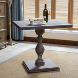 美式欧式复古实木二四人方形餐桌椅组合家用酒店餐厅餐台餐厅家具
