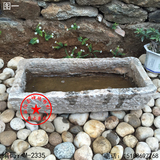 石雕鱼缸青石花盆老石槽子阳台洗手盆养鱼水槽旧石槽拖布池M-2335