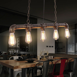 工业风水管吊灯美式loft个性创意复古铁艺吊灯餐厅咖啡厅酒吧