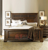 欧式床美式实木床1.8双人床橡木床卧室胡桃色婚床法式复古实木床