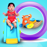 宝宝塑料滑梯摇摇马组合玩具 儿童木马两用室内摇椅1-2-3周岁礼物
