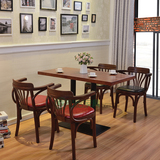 工程单订做 咖啡厅桌椅星巴克桌椅 loft茶餐厅奶茶甜品店桌椅组合