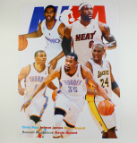 NBA球星周边 科比 韦德 詹姆斯 麦迪 艾弗森壁画贴纸 大海报24寸
