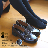 日本雪松心形日系学院风万用学生鞋 平跟特价表演鞋jk制服鞋棕黑