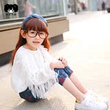 小辣椒baby儿童卫衣2016春秋新款韩版流苏卫衣童装儿童蝙蝠衫.