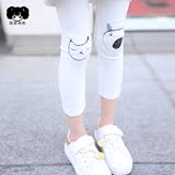 小辣椒baby女童打底裤春秋卡通休闲打底裤童装修身裤2016春装新款
