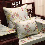 中式刺绣花红木沙发坐垫罗汉床仿古实木家具圈椅加厚海绵座定制套