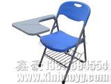 北京培训桌椅加厚塑料折叠带写字板学生课桌椅新闻椅记者椅写字椅