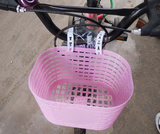 儿童自行车车筐环保塑料黑白黄紫粉 童车配件12~18寸车篓安装简单