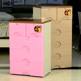 宝宝婴儿衣柜抽屉式收纳柜储物柜木顶儿童塑料收纳玩具整理箱子