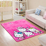 飞行棋地毯地垫婴儿童游戏爬行毯KT猫客厅卧室床边法兰绒垫子沙发