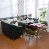 时尚简约咖啡厅桌椅奶茶甜品店沙发桌椅组合个性创意西餐厅家具