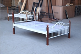 单人床宜家铁艺床欧式白色铁床1.2m1.5米双人床出租房床直销特价