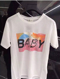 现货专柜代购圣罗兰slp baby 季志龙同款字母印花图案t恤男女