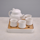 配竹陶瓷茶具套装 简约中式便携旅行出游茶具 下午花茶具组合礼品