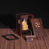 檀木手工艺品中国特色佛教用品 随身佛龛 随身佛堂观音如来地藏王
