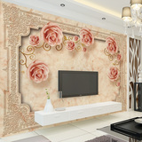 欧式复古玫瑰壁纸 客厅卧室电视背景墙 沙发无纺布背景墙纸壁画