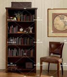 美式书柜书橱简约中式仿古书架储物柜实木简易书柜子宜家书柜