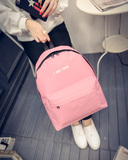 帆布双肩包女包韩国简约初中学生大学生书包学院风大容量旅行背包