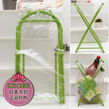 日本大创daiso 轻便简洁垃圾袋折叠便携式挂架垃圾筐