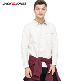 JackJones杰克琼斯男士纯棉加厚保暖长袖衬衫O|214405026