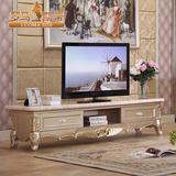 新款欧式电视机柜 大理石实木电视柜组合 客厅小户型简约雕花储物