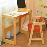 学生书桌学习桌椅套装实木儿童写字台可升降组装小孩作业桌写字桌