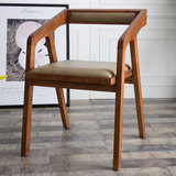 复古实木椅子美式实木餐椅 扶手靠背椅简约时尚家用书桌椅餐桌椅
