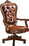雅阁家具 美式办公椅 特价全实木真皮转椅 欧式电脑椅 大班椅子